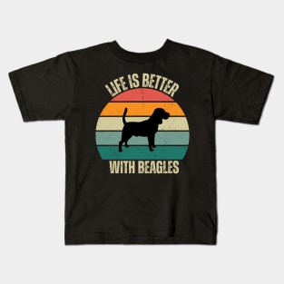 Life is Better with Beagles - A Joyful Companion for Every Dog Lover Kids T-Shirt